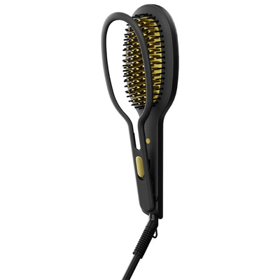 مكواة فرد الشعر سيراميك من بورودو - أسود وذهبي | Porodo Ceramic Hair Straightener - Black & Gold