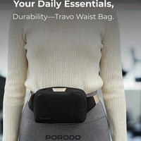 حقيبة خصر بورودو Lifestyle Travo - أزرق بحري | Porodo Lifestyle “TRAVO” Waist Bag – Ocean Blue