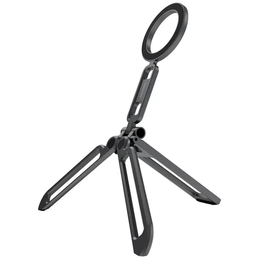 Porodo HoldFlex Foldable Phone Holder with Aluminum Magnetic Base - Gray | حامل الهاتف القابل للطي بورودو هولدفليكس مع قاعدة مغناطيسية من الألومنيوم - رمادي