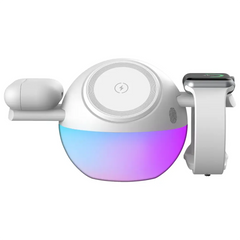 Porodo Orbix 3-in-1 Wireless Charger with Adjustable Ambient Light | شاحن لاسلكي بورودو أوربيكس 3 في 1 مع ضوء محيط قابل للتعديل