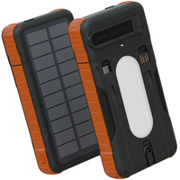 باور بانك شمسي بورودو 20000mAh مع مولد يدوي قابل للفصل وكشاف | Porodo Solar Powerbank 20000mAh with Detachable Hand Generator Torch Light &