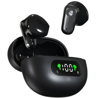 سماعات أذن بورودو Soundtec نصف داخلية لاسلكية بشاشة LED - أسود | Porodo Soundtec TWS Semi In ear 150mAh Battery Led Display – Black