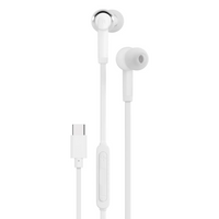 سماعات أذن سلكية داخلية بورودو Soundtec USB-C مع ميكروفون - أبيض | Porodo Soundtec Wired Type C In Ear Earphone with Mic – White