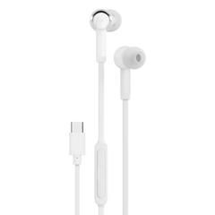 سماعات أذن سلكية داخلية بورودو Soundtec USB-C مع ميكروفون - أبيض | Porodo Soundtec Wired Type C In Ear Earphone with Mic – White