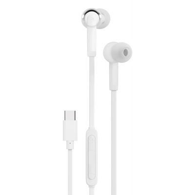 سماعات أذن سلكية داخلية بورودو Soundtec USB-C مع ميكروفون - أبيض | Porodo Soundtec Wired Type C In Ear Earphone with Mic – White