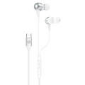 سماعات أذن سلكية بورودو Soundtec بمنفذ USB-C - أبيض | Porodo Soundtec In Ear Wired Earphones – Type C – White