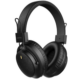 سماعة رأس بلوتوث بورودو Soundtec ببطارية 400mAh وتشطيب جلدي - أسود | Porodo Soundtec 400mAh Bluetooth Headphone With Leather Finish – Black