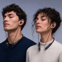 سماعة رقبة بورودو Soundtec بتقنية ENC وبطارية 1000mAh وتشغيل 150 ساعة - أسود | Porodo Soundtec Semi In Ear ENC Neckband With 1000mAh Battery and 150hrs Play Time – B