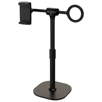 حامل هاتف بورودو Evostand ثنائي دوران 360° مغناطيس N52 ارتفاع قابل للضبط - أسود | Porodo Evostand 360° Dual Phone Holder N52 Adjustable Height Black