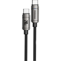 كابل بورودو باور سينك USB-C عالي السرعة 240W - رمادي | Porodo PowerSync High Speed USB-C Cable 240W - Gray