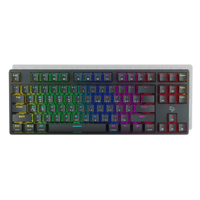لوحة مفاتيح ميكانيكية لاسلكية 3 في 1 من بورودو جيمنج, مع مفاتيح Gateron Pro - اسود | Porodo Gaming 3in1 Wireless Mechanical Keyboard TKL Gateron Pro Switch - Black