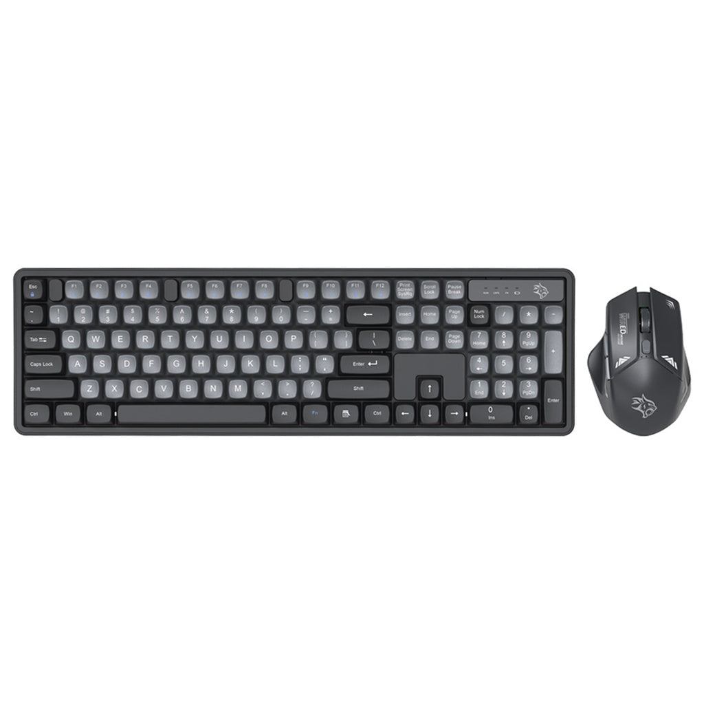 Kombînasyona Klavyeyê û Mişkê Bluetooth-ê ya Bêtêl a Porodo Gaming 2.4GHz, Mişk bi Hesasiyeta 1600 DPI | Porodo Gaming 2.4G û Klavyeya BT bi Mişk DPI 1600.
