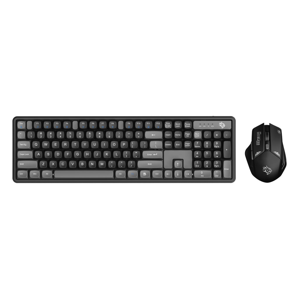 Kombînasyona Klavyeyê û Mişkê Bluetooth-ê ya Bêtêl a Porodo Gaming 2.4GHz, Mişk bi Hesasiyeta 1600 DPI | Porodo Gaming 2.4G û Klavyeya BT bi Mişk DPI 1600.