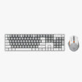 طقم لوحة مفاتيح وماوس بورودو Gaming لاسلكي 2.4G - أبيض B | Porodo Gaming 2.4GHz Wireless Keyboard and Mouse - White/B