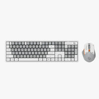 طقم لوحة مفاتيح وماوس بورودو Gaming لاسلكي 2.4G - أبيض B | Porodo Gaming 2.4GHz Wireless Keyboard and Mouse - White/B