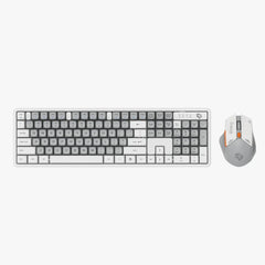 طقم لوحة مفاتيح وماوس بورودو Gaming لاسلكي 2.4G - أبيض B | Porodo Gaming 2.4GHz Wireless Keyboard and Mouse - White/B