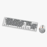 طقم لوحة مفاتيح وماوس بورودو Gaming لاسلكي 2.4G - أبيض B | Porodo Gaming 2.4GHz Wireless Keyboard and Mouse - White/B