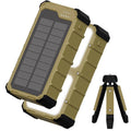 باور بانك شمسي باورولوجي Solara بسعة 10000mAh وشحن PD 22.5W مع لوحَي LED | Powerology Solara 10000mAh IP66 PD22.5W Built in Dual LED Panels Solar Power Bank –