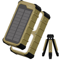 باور بانك شمسي باورولوجي Solara بسعة 10000mAh وشحن PD 22.5W مع لوحَي LED | Powerology Solara 10000mAh IP66 PD22.5W Built in Dual LED Panels Solar Power Bank –