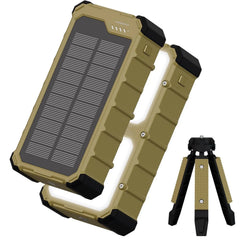 باور بانك شمسي باورولوجي Solara بسعة 10000mAh وشحن PD 22.5W مع لوحَي LED | Powerology Solara 10000mAh IP66 PD22.5W Built in Dual LED Panels Solar Power Bank –