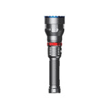كشاف باورولوجي LED قابل لاعادة الشحن باضائة 1000 لومن, مدى 920 متر - اسود | Powerology 1000LM/900M Rechargeable LED Flash Light - Black.