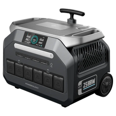 مولد طاقة محمول باورولوجي مع عجلات بقدرة 2500 واط - اسود | Powerology Portable Trolley Type Power Generator 2500W – Black