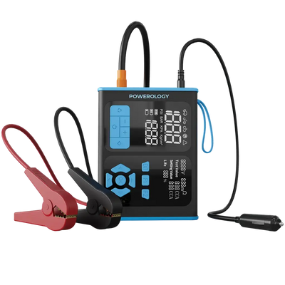 Powerology Jump Starter, Air Inflator & OBD II Car Fault Diagnosis Tool | بور أولوجي - جهاز تشغيل السيارة وضخ الهواء وتشخيص أعطال OBD II