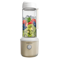 خلاط محمول باورولوجي بسعة 450 مل وبطارية 5000mAh, و 6 شفرات - اسود | Powerology Portable Blender 450ml 5000mAh 6 Blades – Black.