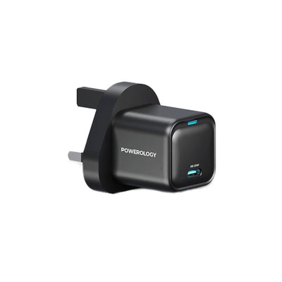 Şarjêra Dîwêr a Powerology 20W GaN USB-C PD ya Tek, Şarjkirina Bilez.