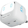 Powerology Lumix GaN AI Power Charger - White | شاحن باور لوجي لوميكس GaN بالذكاء الاصطناعي - أبيض