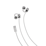سماعات أذن سلكية باورولوجي بمشبك - أبيض | Powerology Clip-on Wired Earphones – White