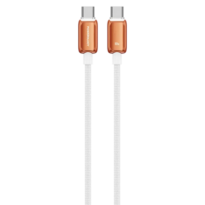 كابل باورولوجي يو إس بي سي بقدرة 60 واط من سلسلة زينكو سي إلى سي بطول متر واحد | Powerology Zinco Series 60W USB-C C to C Cable