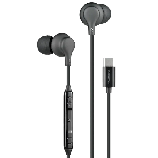 سماعات باورولوجي ستيريو داخل الأذن بمنفذ تايب سي | Powerology Type-C In-Ear Stereo Earphones