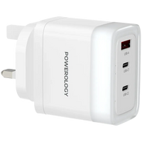 شاحن باورولوجي Lunex PD 65 واط USB-C شحن سريع – محول طاقة عالي للأجهزة واللابتوب | Powerology Lunex Series 65W PD Fast Charging USB-C Adapter