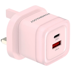 محول الشحن السريع الثنائي المنفذ من باورولوجي 35 واط | Powerology Dual-Port 35W Fast Charging Adapter