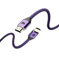 كابل Powerology HDMI 8K مضفر 3 متر - بنفسجي | Powerology 8K HDMI Braided Cable 3M - Purple