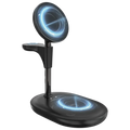 Powerology Florea Wireless Charging Stand - Black | حامل شحن لاسلكي باورولوجي فلوريا - أسود