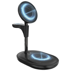 Powerology Florea Wireless Charging Stand - Black | حامل شحن لاسلكي باورولوجي فلوريا - أسود
