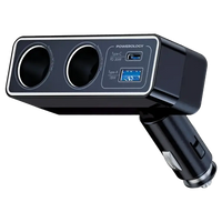 شاحن سيارة باورولوجي بريو متعدد المنافذ 54 واط - أسود | Powerology Brio 54W Multi-Port Car Charger - Black