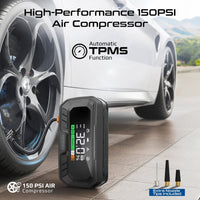 Promate PatrolPack-Ultra Car Jump Starter 3000A Air Compressor 16000mAh-Ports