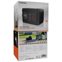 محطة طاقة محمولة بورودو فورس بيس 150W 76.96Wh - أسود/رمادي | Porodo ForceBase 150W Portable Power Station 76.96Wh - Black/Gray