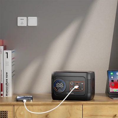 محطة طاقة محمولة بورودو فورس بيس 150W 76.96Wh - أسود/رمادي | Porodo ForceBase 150W Portable Power Station 76.96Wh - Black/Gray