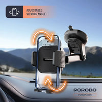 حامل هاتف بوردو 3 في 1 - PORODO MOUNTPRO 3-IN-1 Kit 3M HIGH-PERFORMANCE STICKY ANYWHERE PAD - Black