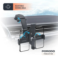 Porodo 360° Rotating Car Phone Holder - Black | حامل هاتف سيارة Porodo 360° دوار - أسود