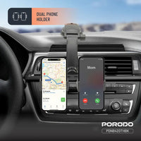 Porodo 360° Rotating Car Phone Holder - Black | حامل هاتف سيارة Porodo 360° دوار - أسود