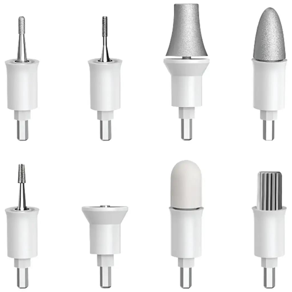 مثقاب أظافر كهربائي بورودو لايفستايل 8-في-1 قابل للشحن - أبيض | Porodo Lifestyle 8-IN-1 Rechargeable Electric Nail Drill - White