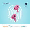 سماعات بورودو بلو برو 2 لاسلكية بباس عميق وشحن لاسلكي وتحكم لمسي للصوت - وردي | Porodo Blue Deep Bass Wireless Earbuds Pro 2 with Swipe Volume Pink