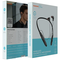 سماعة رقبة مغناطيسية لاسلكية Porodo Blue مع اقتران بلوتوث مزدوج - أسود | Porodo Blue Wireless Magnetic Neckband with Dual Bluetooth Pairing - Black