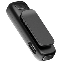 Porodo Blue Clip Mic Pro Wireless Microphone - Black | ميكروفون بورودو بلو كليب مايك برو اللاسلكي - أسود