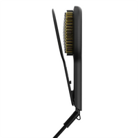 مكواة فرد الشعر سيراميك من بورودو - أسود وذهبي | Porodo Ceramic Hair Straightener - Black & Gold